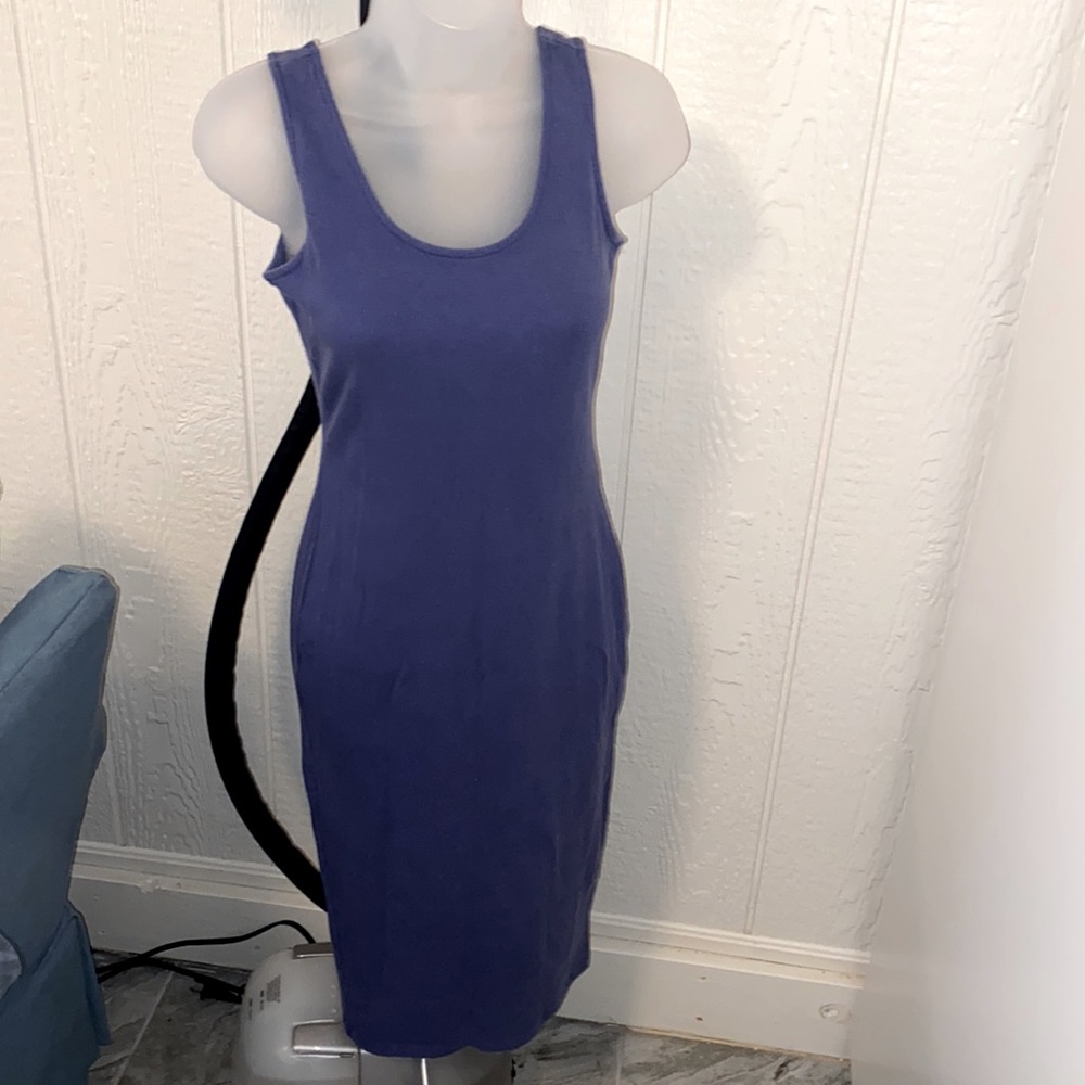 Midi bodycon purple dress